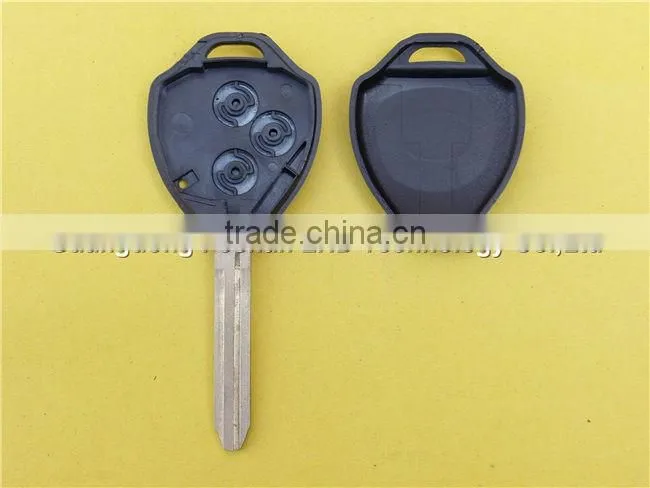 2+1 buttons Toyota plastic remote car key case with soft buttons