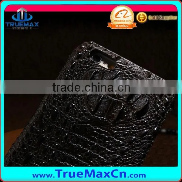 Excellent Crocodile Grain Leather Case For Iphone6 4.7 mobile phone case in stock ,Cow Leather Case for iPhone6 6+