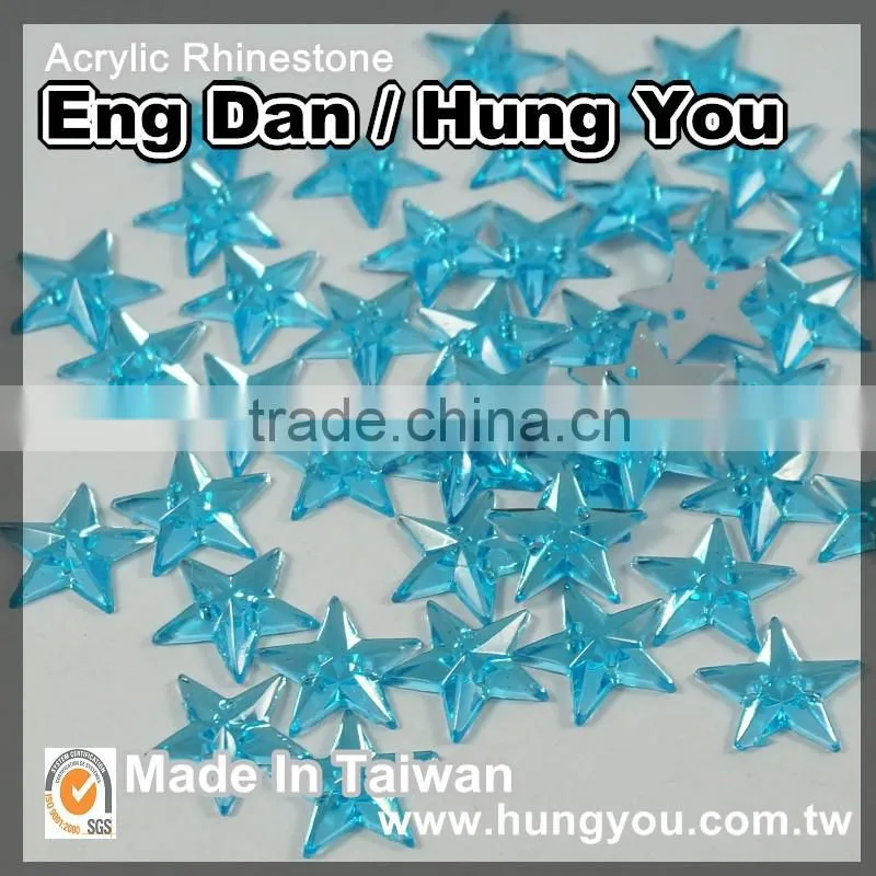 Bulk Wholesale 4 Holes Heart Shaped Sew On Acrylic Rhinestone With Silver Foil Back