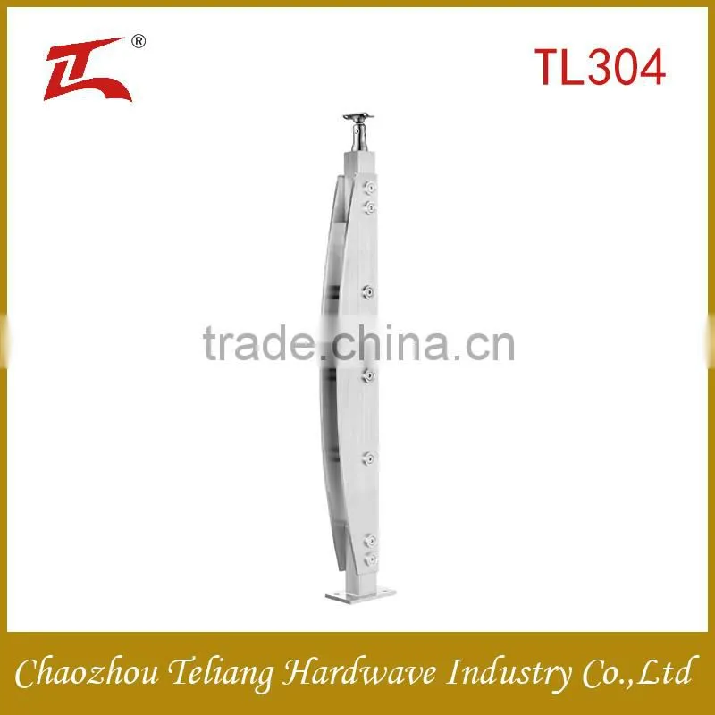 fancy stairway handrail/ tempered glass handrails outdoor stairs
