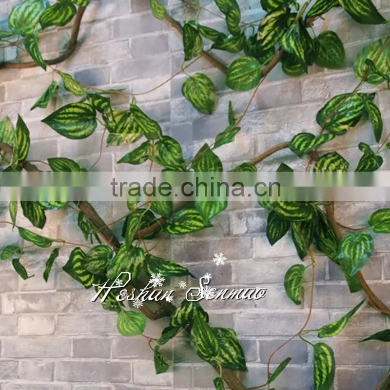 Artificial hanging rattan wall plant for indoor decoration