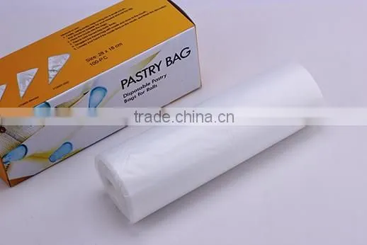 disposable and customzied size plastic pastry bag in rolls pack