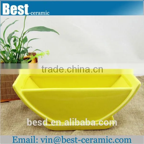 leaf decal ceramic big flower pot decoration