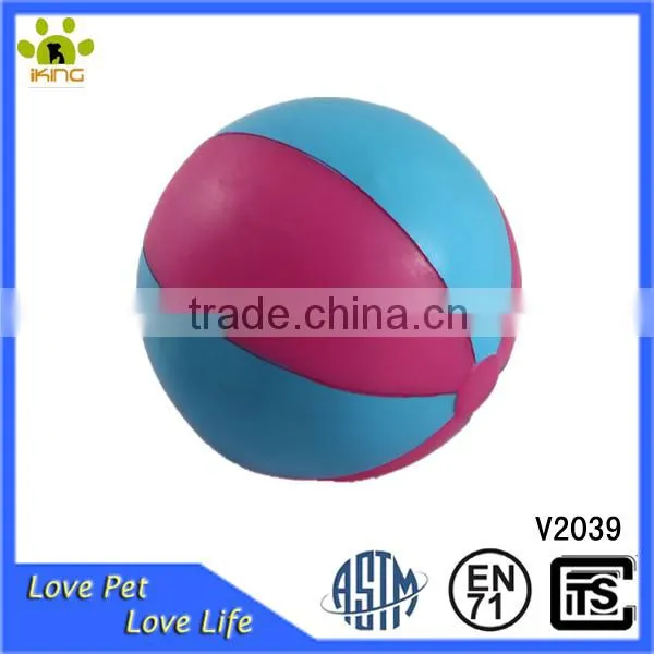 Contrast color pet vinyl ball toy,vinyl ball pet toys for dog