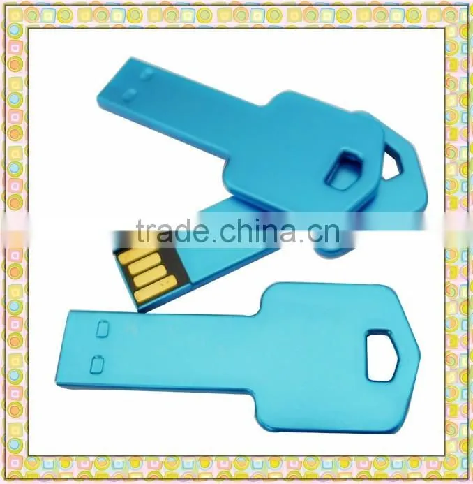 Cutomized metal material key shape USB promotional colorful key usb flash drive