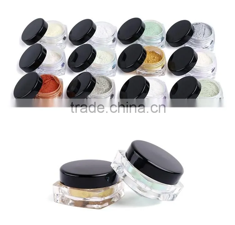 12 colors nail mirror effect pigment powder
