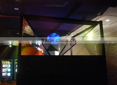 ENOTECH Customized 3D advertising holographic display 3d pyramid, pyramids glass 3d display showcase, hologram display cabinet