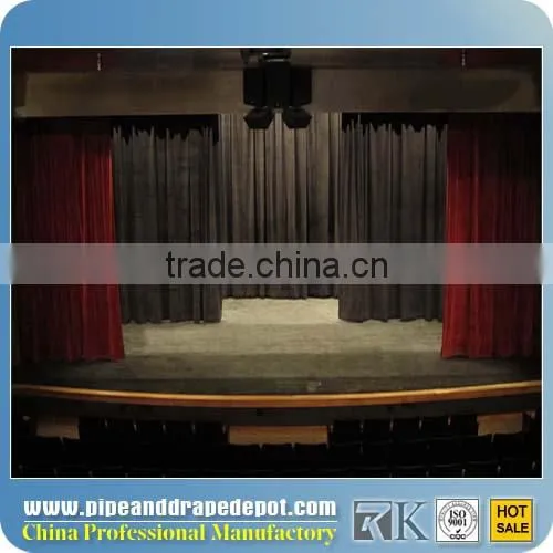 Black and red theater curtain,stage curtain
