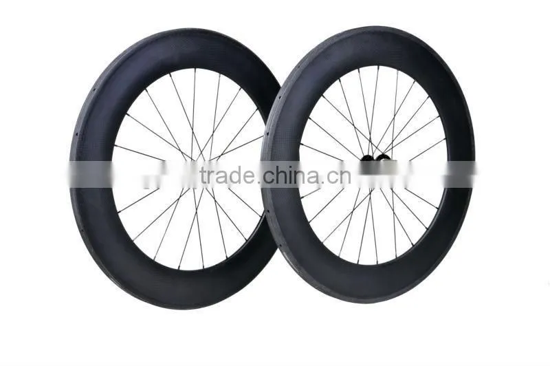 700C CARBON WHEELS 88MM TUBULAR, professional bike wheels 3k glossy rim 88mm tubular, Road Bicycle Wheelsets 88mm Tubular