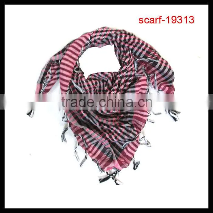 fashion wholesale polyester square grid scarf