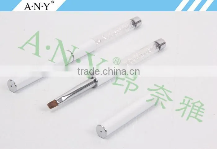 ANY Nail Art UV Gel Nails Building Crystal Pure Kolinsky Nail Art Brush Flat Gel Art