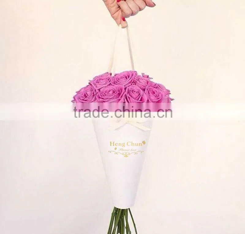 High quality cardboard flower box with ribbon