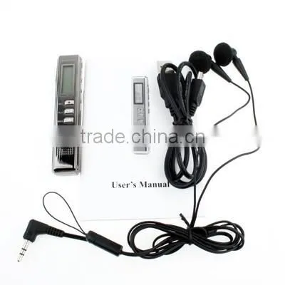 Support Password Locking Recording Monitor and Hearing Aid / Time Stamp / VOR Function 4GB Digital Voice Recorder