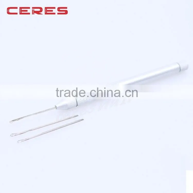 Cheap wholesale Hair Accessories Metal Crochet Hook for hair weave, metal Needle Threader for braid hair weave