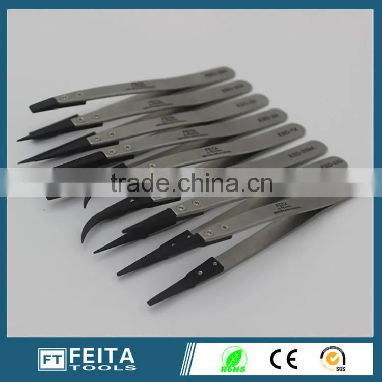 ESD stainless steel Replaceable Tip Tweezers/ESD tweezers
