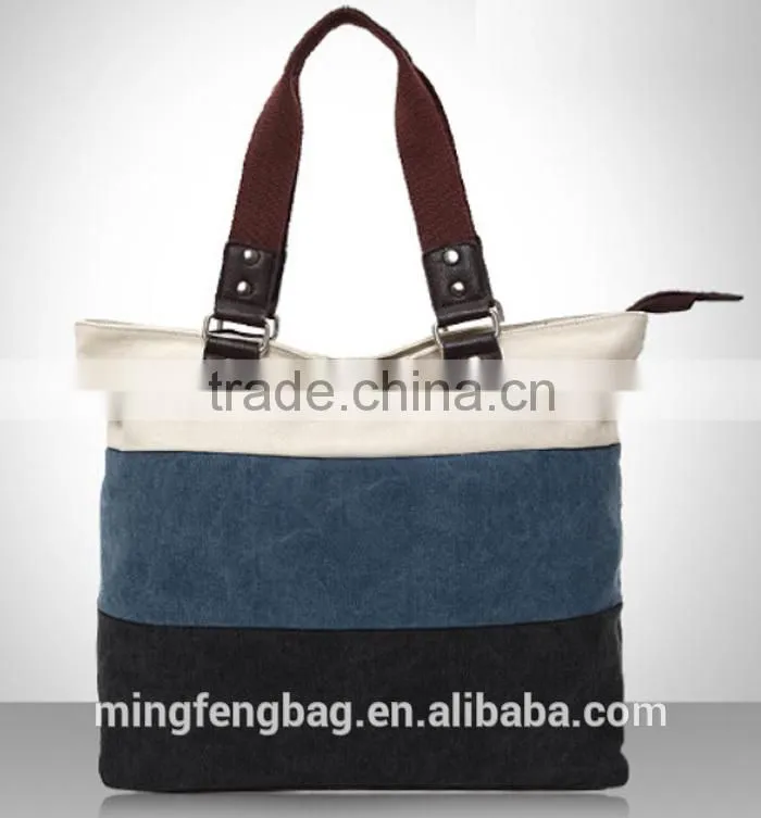 Custom Canvas Tote and Shoulder Portable Large Leisure Travel and Fashion Unsex Shopping Bag