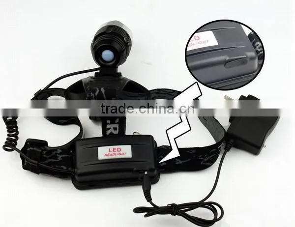 C-REE XML T6 Led High Power Zoom Rechargeable Camping Mining LED Headlamp Manufacturers