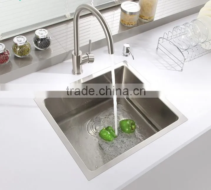China Supplier Undermount Handmade Single Stainless Steel Kitchen Bar Sink