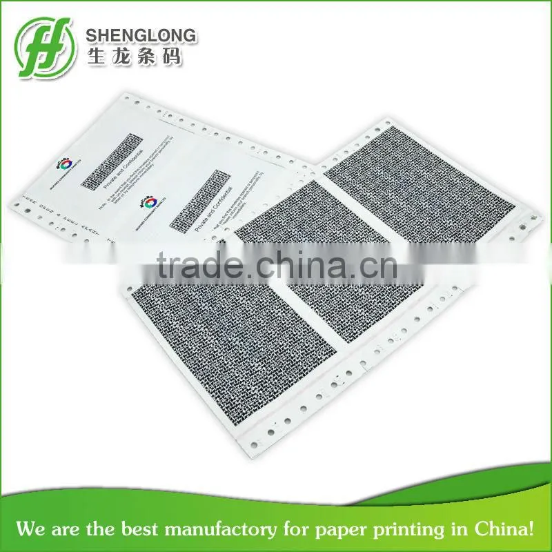 Salary payslip continuous form printing service