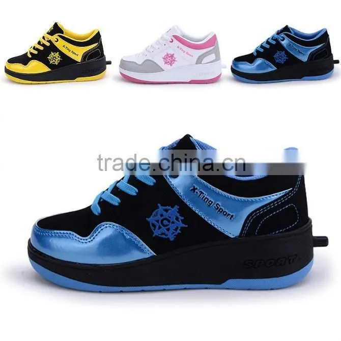 wholesale original brand name shoes skate, kids sport roller shoes with retractable wheels factory in china