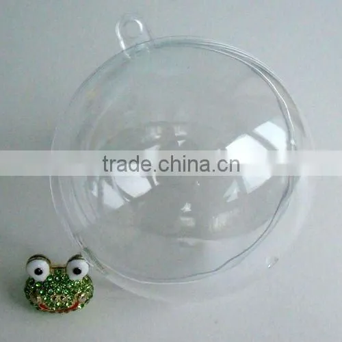 plastic christmas balls with opening