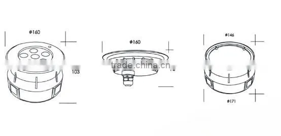 2016 24V 20w stainless steel IP68 led underwater fountain light