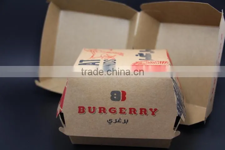 High quality disposable branded takaway kraft lunch paper container/ box