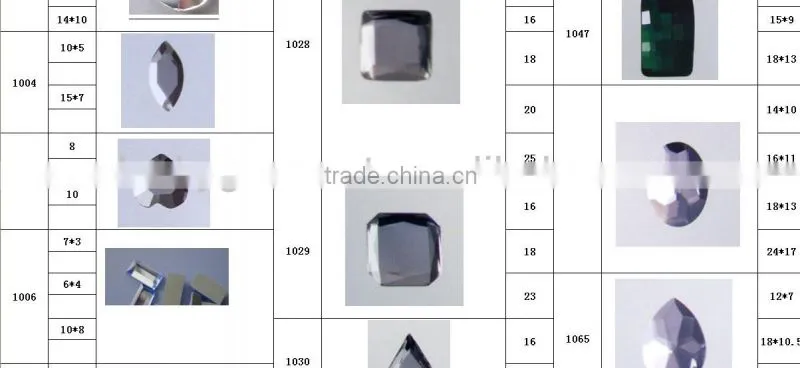 mirror glass flat back crystal rectangle shape 4x6 mm light colorado topaz