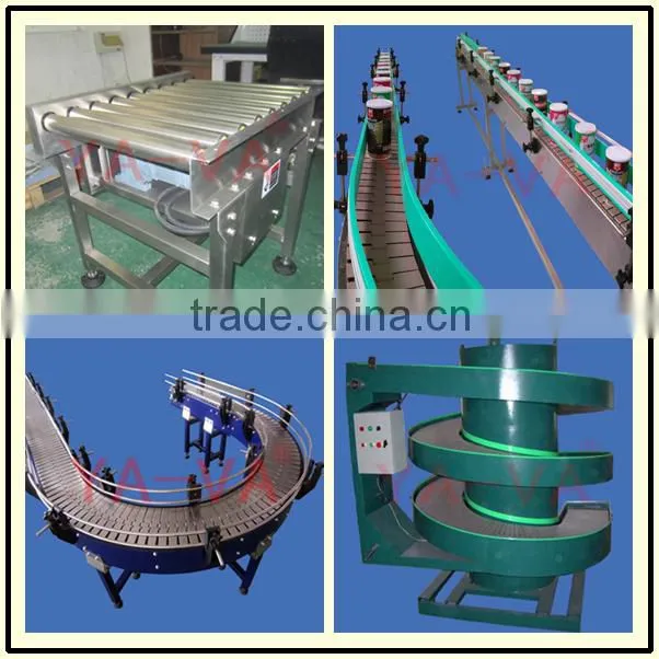 cooking oil transportation plastic chain conveyor system with side guide