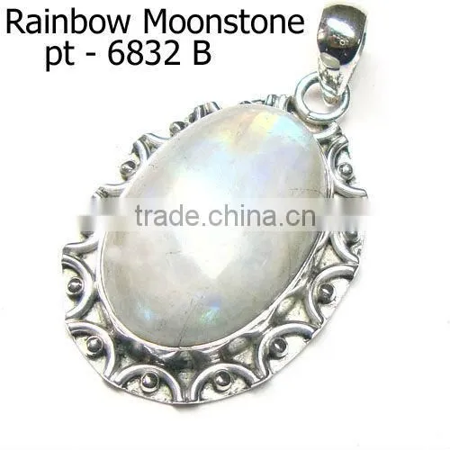 Natural blue tibetan turquoise 925 silver fashion pendant