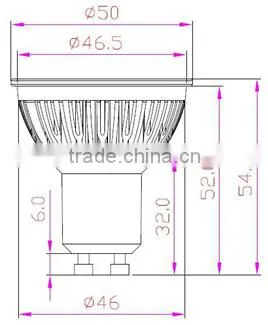 High efficiency Anti-Glare 4W GU10 led spotlight CE RoHS