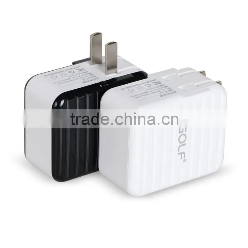 golf portable usb charger dual usb charger folding plug usb charger