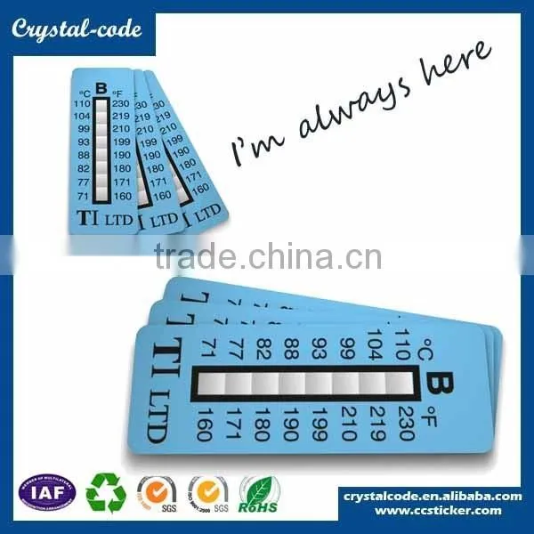 Professional design high quality waterproof pet temperature indicator label