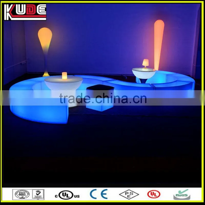 Popular Stylish LED plastic snake bench chair & garden furniture