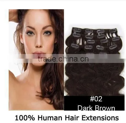 180g remy clip in hair extension human hair extension clip in