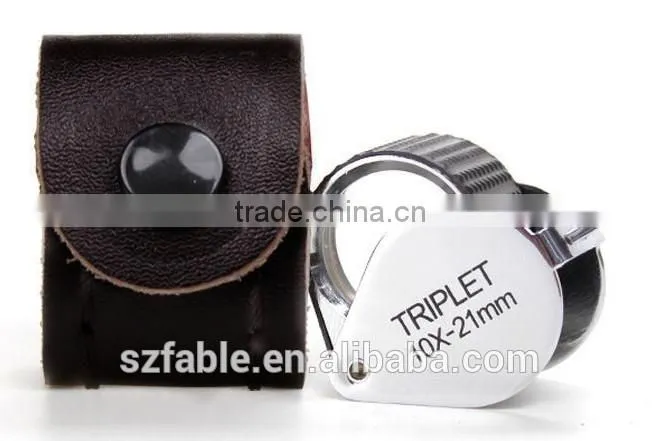 Wholesale high quality Portable Jewelry & Gem Loupe with Leather bag as 10X-18mm