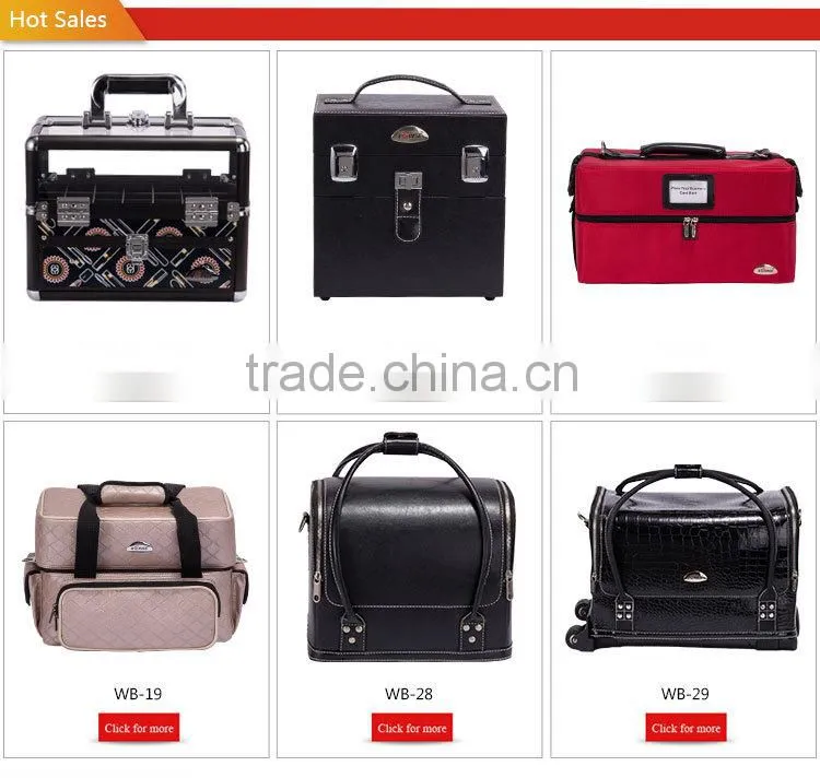 Multipurpose Professional Fashion Makeup Case Rolling Nail Polish Storage Case