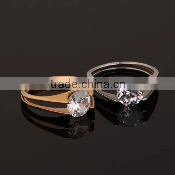 Crystal Diamond Couple Rings