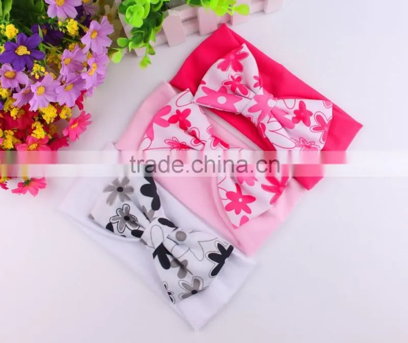 Wholesale Girls Baby Head wraps glitter sequin bowknot Turban Headwear / European style Women Stretch Twist Headband /