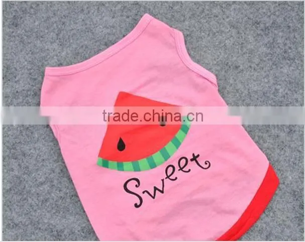 2015 summer pet puppy small dog shirt cat pet print clothes export
