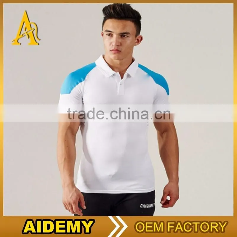 Wholesale dri fit mens polo shirts slim fit gym polo t shirt for sports wear