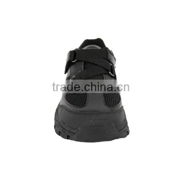 New Design Stylish Magic Sticker Breathable Children Black School Shoes