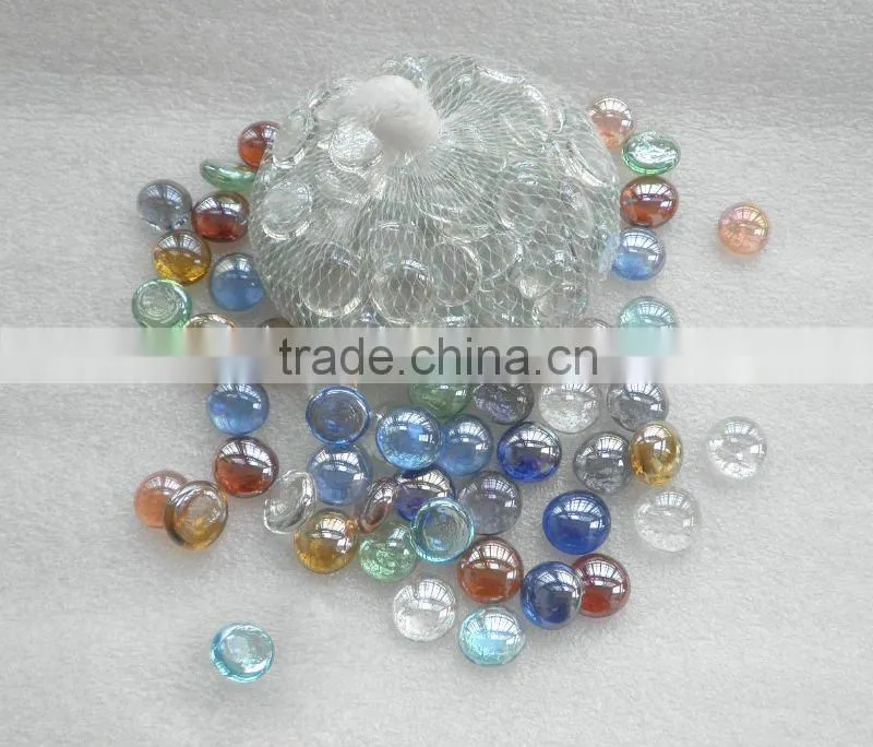 17-19mm, flat glass marble, glass gems, factory price