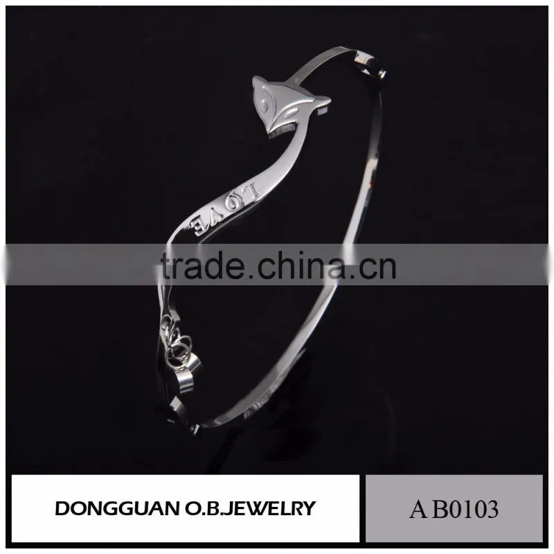 Newest Design Fashion Lovely Jewelry Bracelet With White Gold Plated With Fox