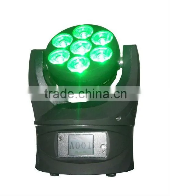 7pcs 12w 4in1 Mini moving head led DJ light