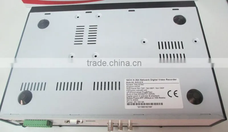 RJ-45 1U 16CH network digital vedio recorder 16channel nvr support ONVIF P2P