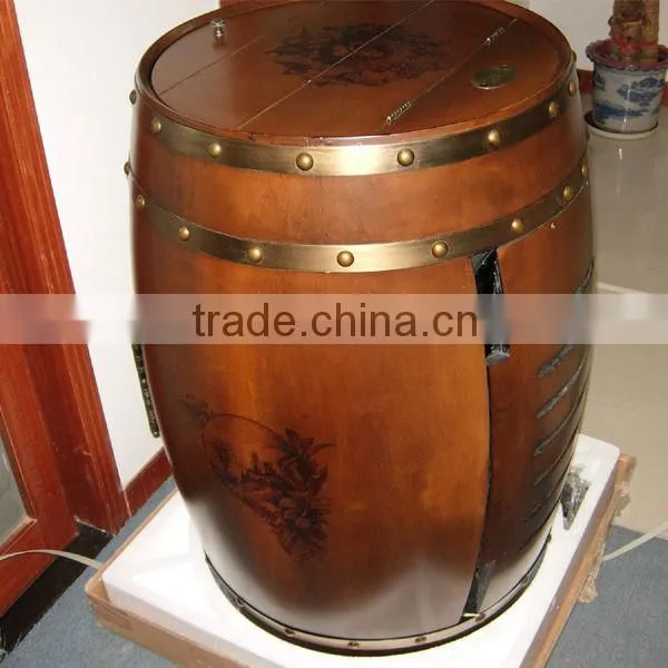 Semiconductor Electric Refrigerator Wine Cooler Wood Barrel Cooler Fridge for Wines and Beers