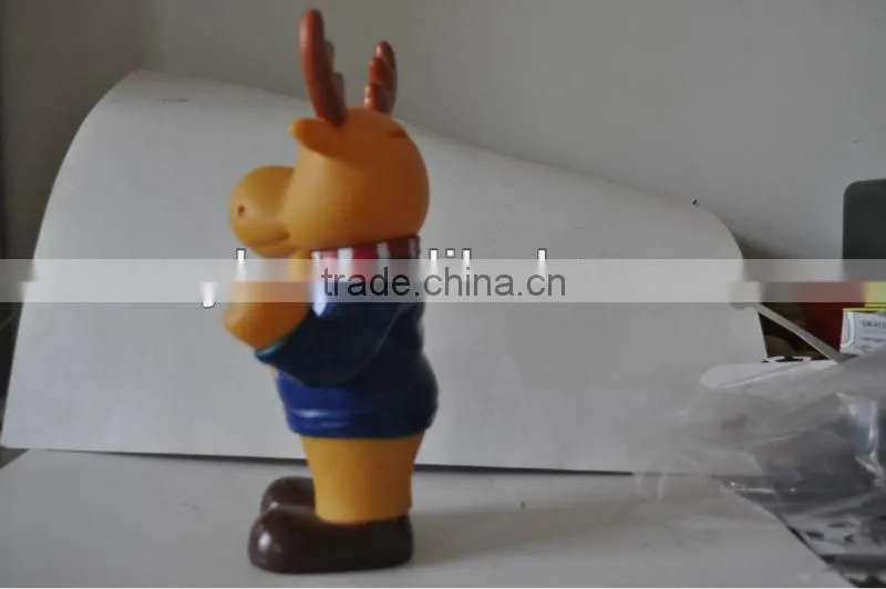 reindeer PVC action figure money box,plastic money box