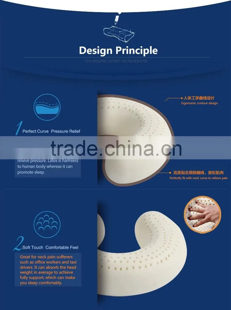 XD-KO006 70D latex foam pillow/travel neck pillow/hoodie pillow with size 28*28*12