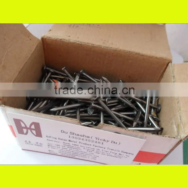 #55 steel black finished concrete steel nails, cement nails